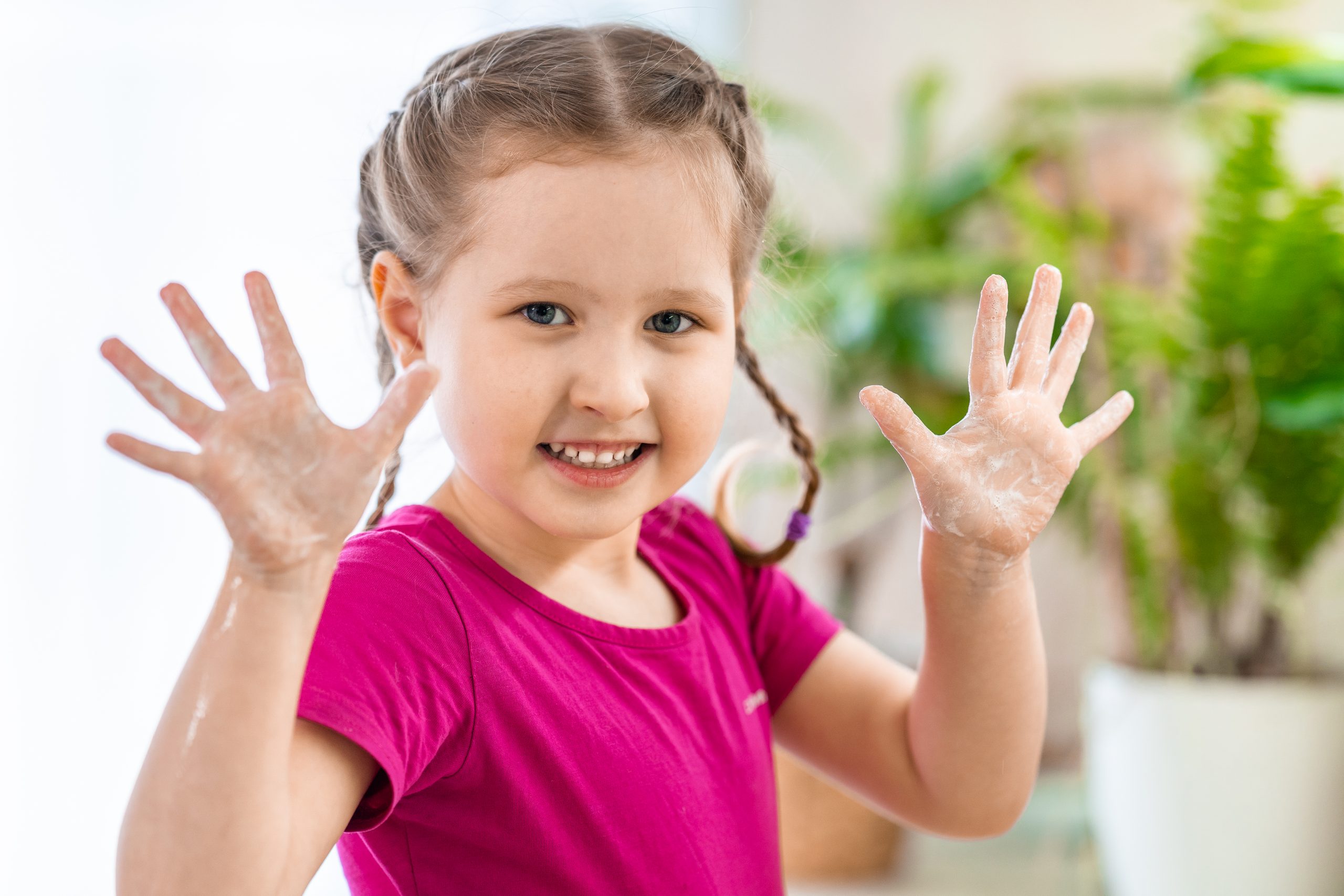 Making a hand scrub with kids